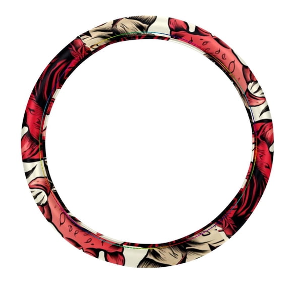 Print 14.5 Inch Printing PVC Leather Auto Accessories Car Wheel Covers Steering Wheel Cover Steering Wheel Covers