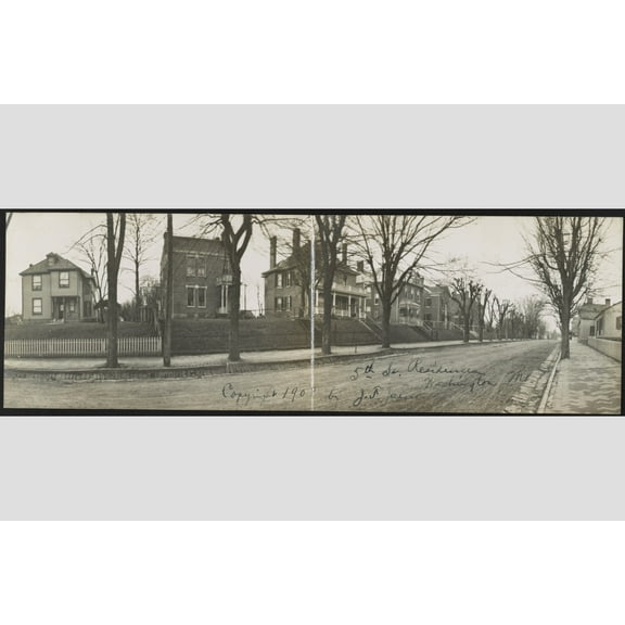 Print: 5th St. Residences, Washington, Mo., 1908