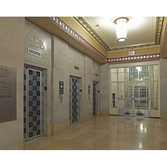 Print: 9th And Pennsylvania Ave. Lobby, Department Of Justice, Washington