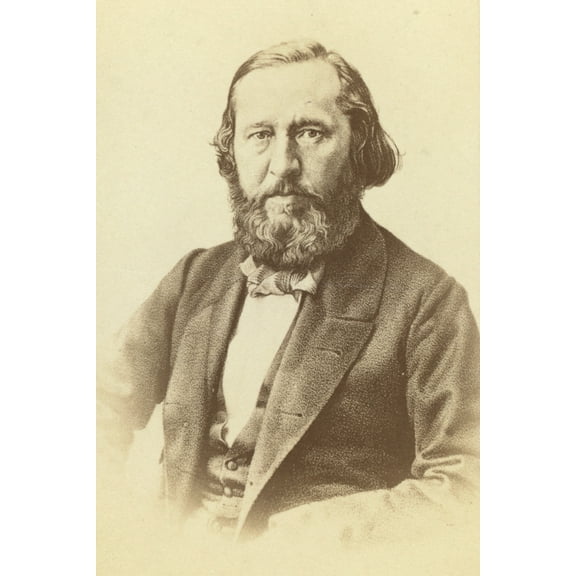 Print: A. Aksakov, Half-Length Portrait, Facing Front, circa 1880