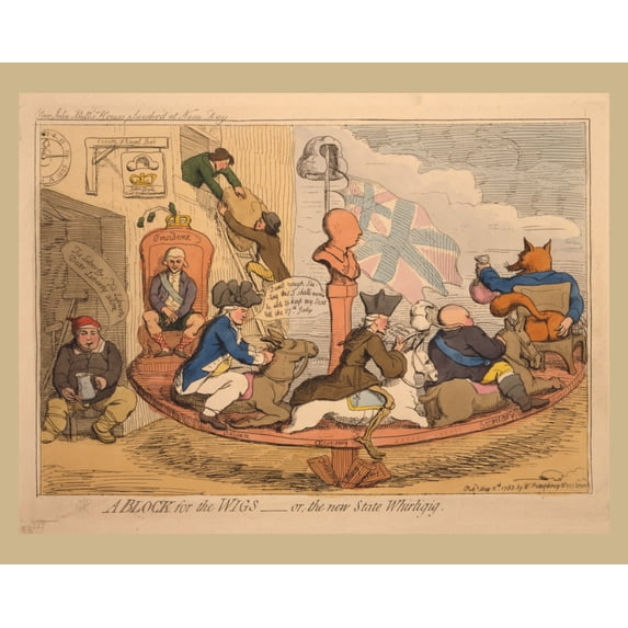 Print: A Block For The Wigs - Or, The New State Whirligig, 1783