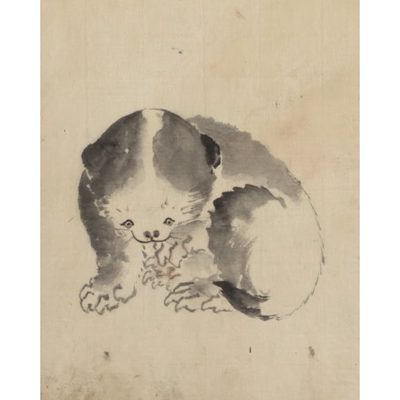 Print: A Cat Cleaning Its Claws, circa 1830