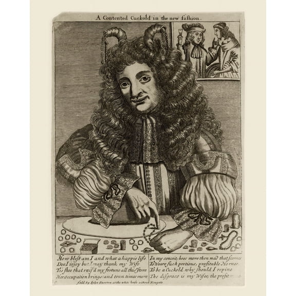 Print: A Contented Cuckold In The New Fashion, 1680