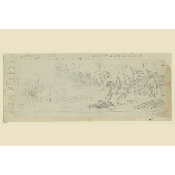 Print: A Corps Going Into Battle: Possibly General Warren's V Corps At
