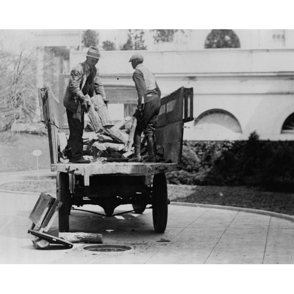 Print: A Fresh Supply Of Wood For The White House, 1929
