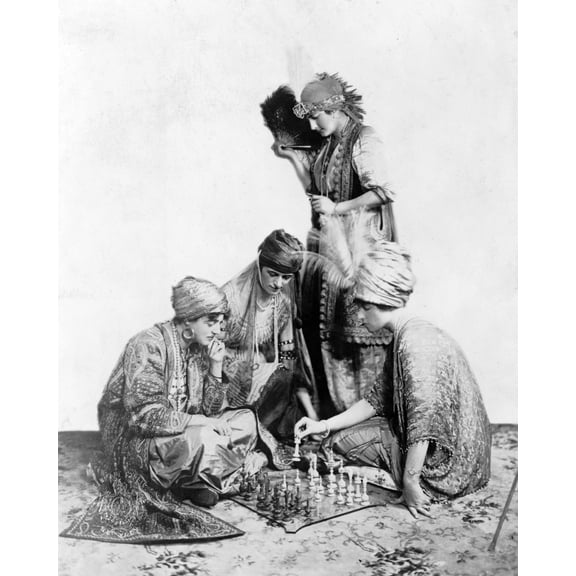 Print: A Game Of Chess, 1914