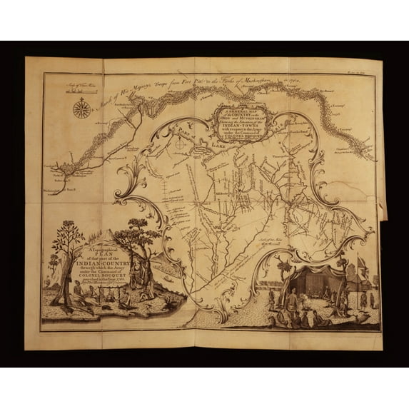 Print: A General Map Of The Country On The Ohio And Muskingham Showing The