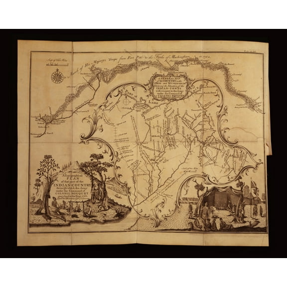 Print: A General Map Of The Country On The Ohio And Muskingham Showing The