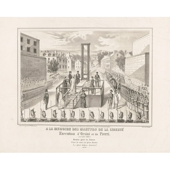 Print: A La Memoire Des Martyrs De La Liberte, Execution D'orsini Et De