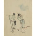 thumbnail image 1 of Print: A Man And A Woman, Seen From Behind, Are Looking To Where The Man, 1 of 4