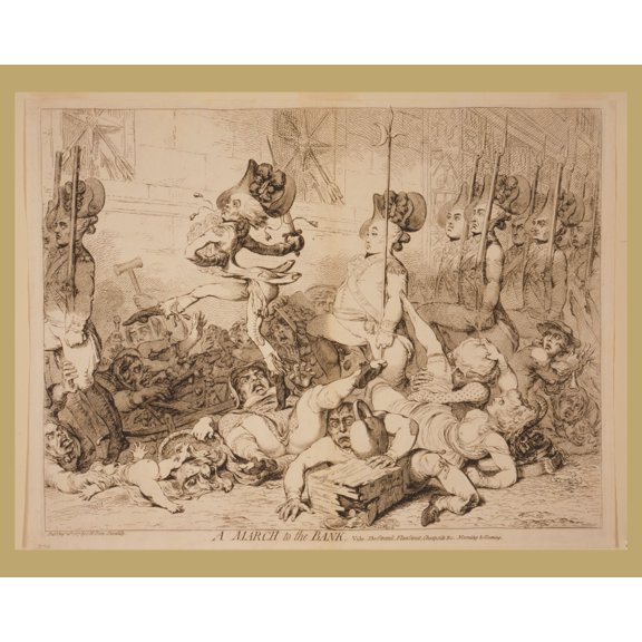 Print: A March To The Bank Vide, The Strand, Fleet Street, Cheapside &c
