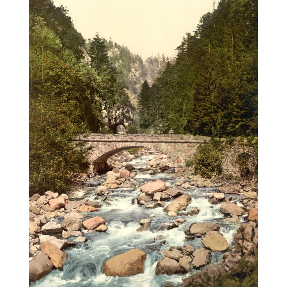 Print: A View In The Valley, Wehrathal, Black Forest, Baden, Germany