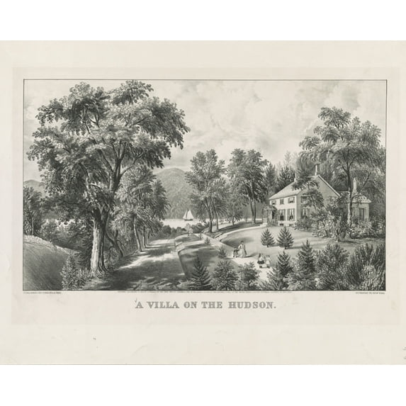 Print: A Villa On The Hudson, 1869