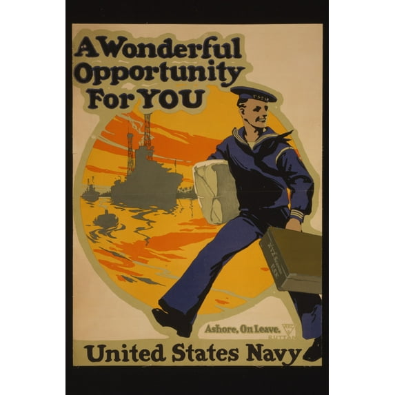Print: A Wonderful Opportunity For You--United States Navy, 1917