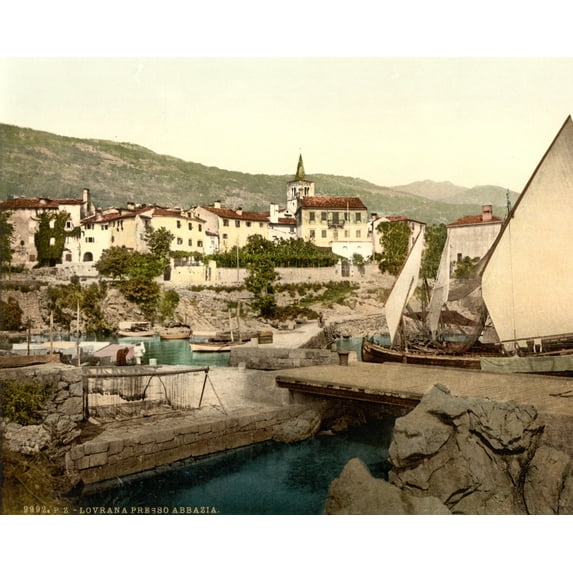 Print: Abbazia, Lovrana Near Abbazia, Istria, Austro-Hungary, circa 1890