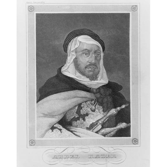 Print: Abdel Kader, circa 1850