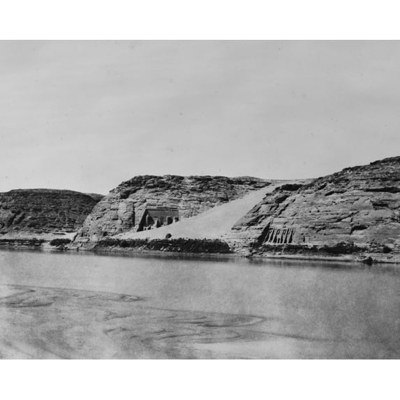 Print: Abou-Sembil - Vue Generale Des Monuments Tailles Dans Le Roc, 1851