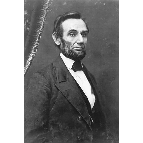 Print: Abraham Lincoln, First Portrait With A Full Beard, 1861