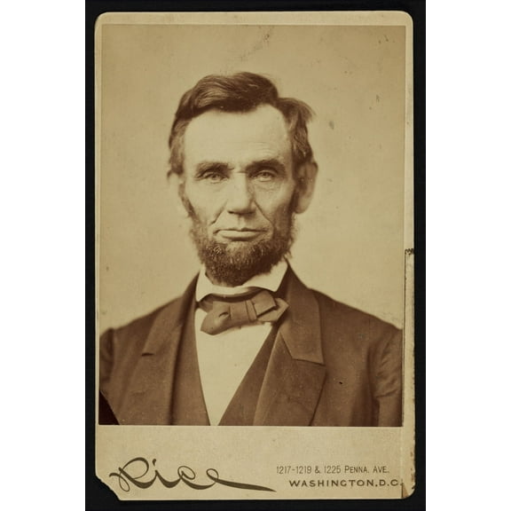 Print: Abraham Lincoln, Head-And-Shoulders Portrait, Facing Front, 1863