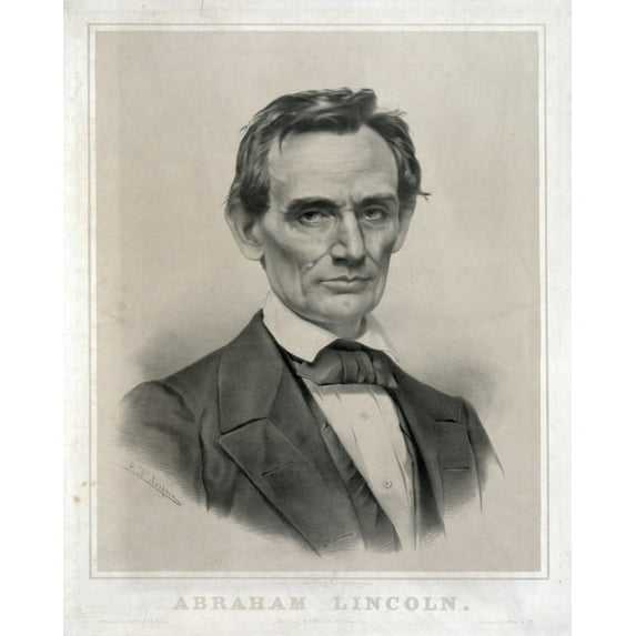 Print: Abraham Lincoln, circa 1860