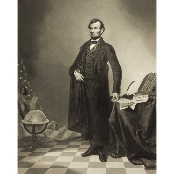 Print: Abraham Lincoln, circa 1865