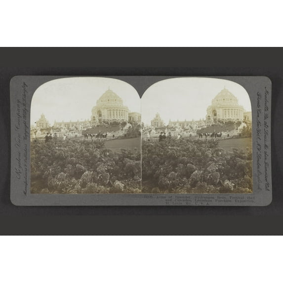 Print: Acme Of Splendor, Hydrangea Beds, Festival Hall And Cascades