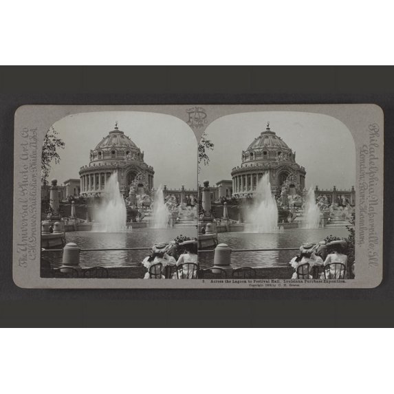 Print: Across The Lagoon To Festival Hall, Louisiana Purchase Exposition