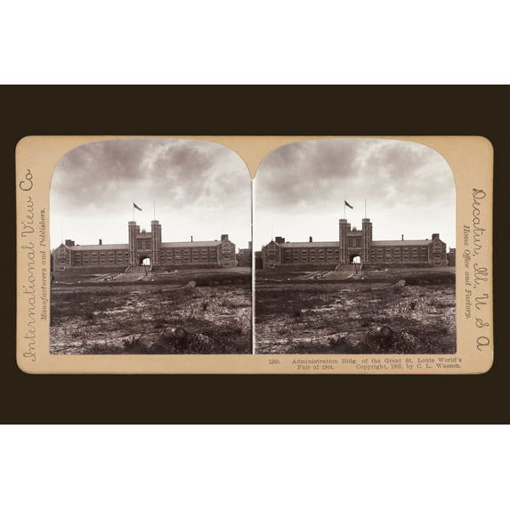 Print: Administration Bldg. Of The Great St. Louis World's Fair Of 1904.