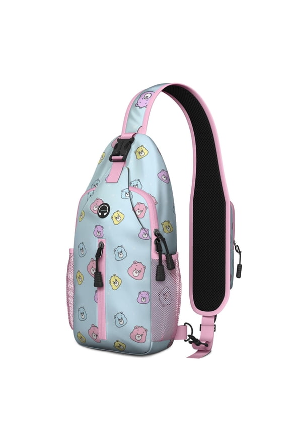 Print Adorable Floral Night Lightweight Sling Bag for Women Men – Lightweight, Reversible strap, Partitioned main compartment – Artistic Pattern Design for Travel, Hiking, Outdoor