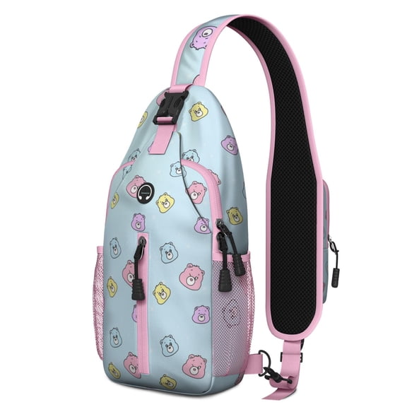 Print Adorable Floral Night Lightweight Sling Bag for Women Men – Lightweight, Reversible strap, Partitioned main compartment – Artistic Pattern Design for Travel, Hiking, Outdoor