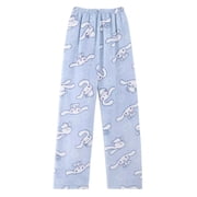 Print Adult Coral Pajama Cinnamoroll Pants Family Matching Outfits Soft Comfy Relaxed-Fit Fall Winter