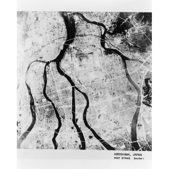 Print: Aerial View Of Hiroshima After The Bomb, 1946