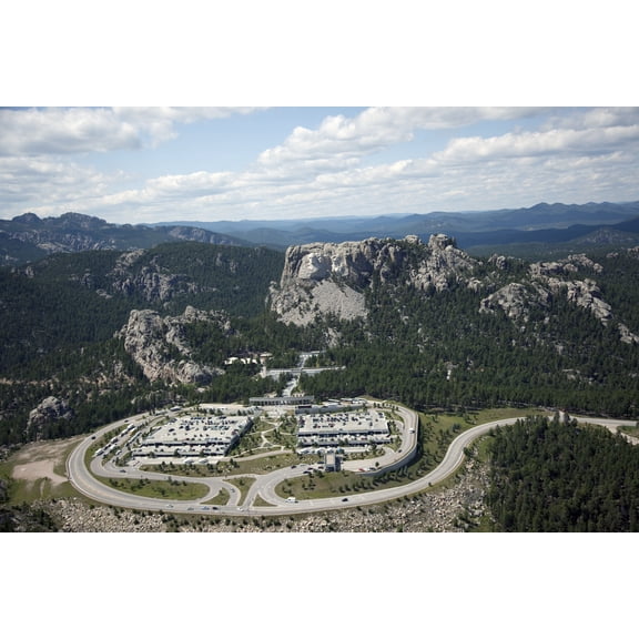 Print: Aerial View Of Mount Rushmore, South Dakota, 2009