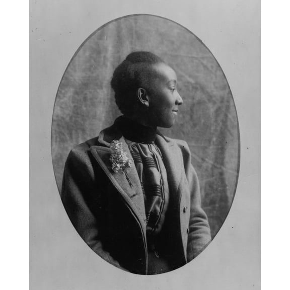 Print: African American Woman, Seated, Wearing Coat, 1899