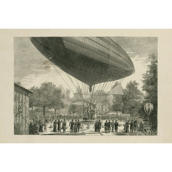 Print: Airship Powered By An Electric Motor, October 8, 1883