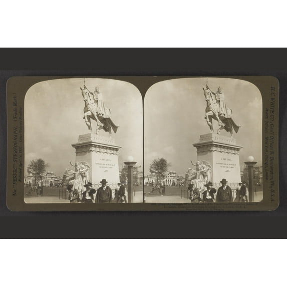 Print: Allegorical Group, The Apotheosis Of St. Louis And Equestrian