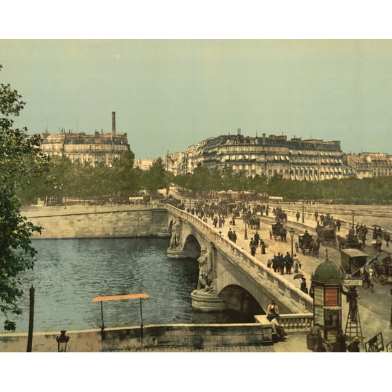 Print: Alma Bridge, Paris, France, circa 1890