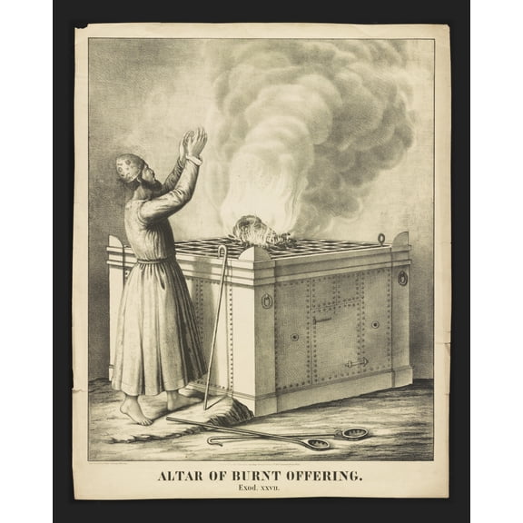Print: Altar Of Burnt Offering. Exod. XXVII, circa 1849