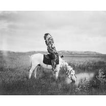 Print: An Oasis In The Badlands, Oglala Man, 1905