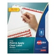 thumbnail image 1 of "Print And Apply Index Maker Clear Label Dividers, 8 White Tabs, Letter | Bundle of 2 Sets", 1 of 5