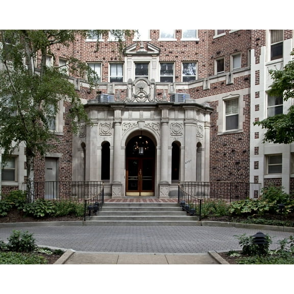 Print: Apartment Building Entrance Way, 4707 Connecticut Ave., NW