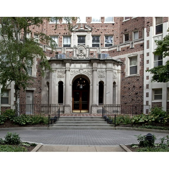 Print: Apartment Building Entrance Way, 4707 Connecticut Ave., NW