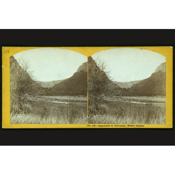 Print: Approach To Narrows, Weber Canon, circa 1868