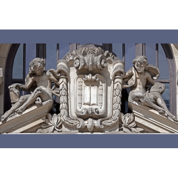 Print: Architectural Details On The Carnegie Library At Mount Vernon