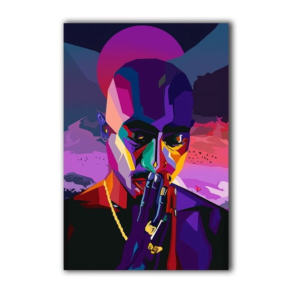 Print Art Rapper Poster, Hip Hop Music Wall Art Print
