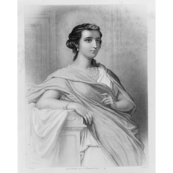 Print: Aspasia, circa 1860