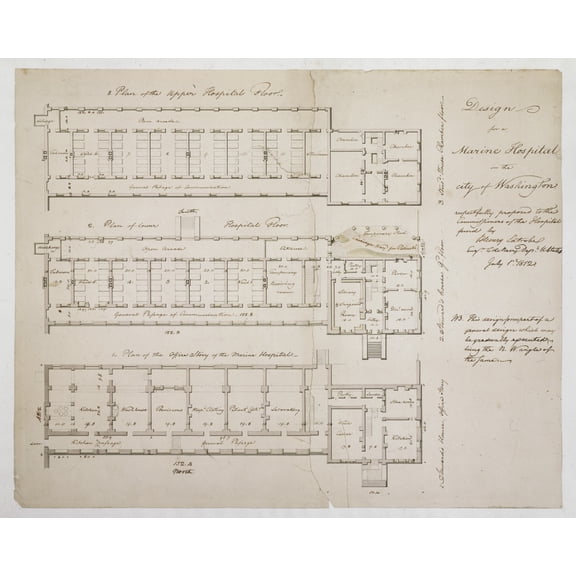 Print: Asylum And Hospital (Marine Asylum & Hospital), Washington, D.C