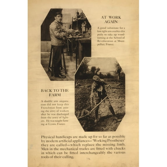 Print: At Work Again Back To The Farm., 1919