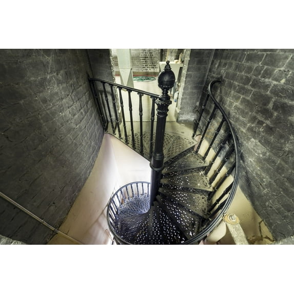 Print: Attic Staircase. U.S. Custom House, East Bay And Bull Streets