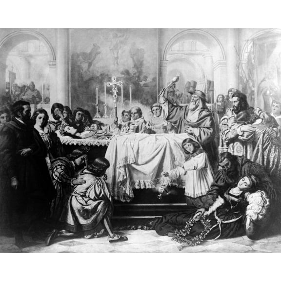 Print: Austellung Der Leiches Raphaels, circa 1850